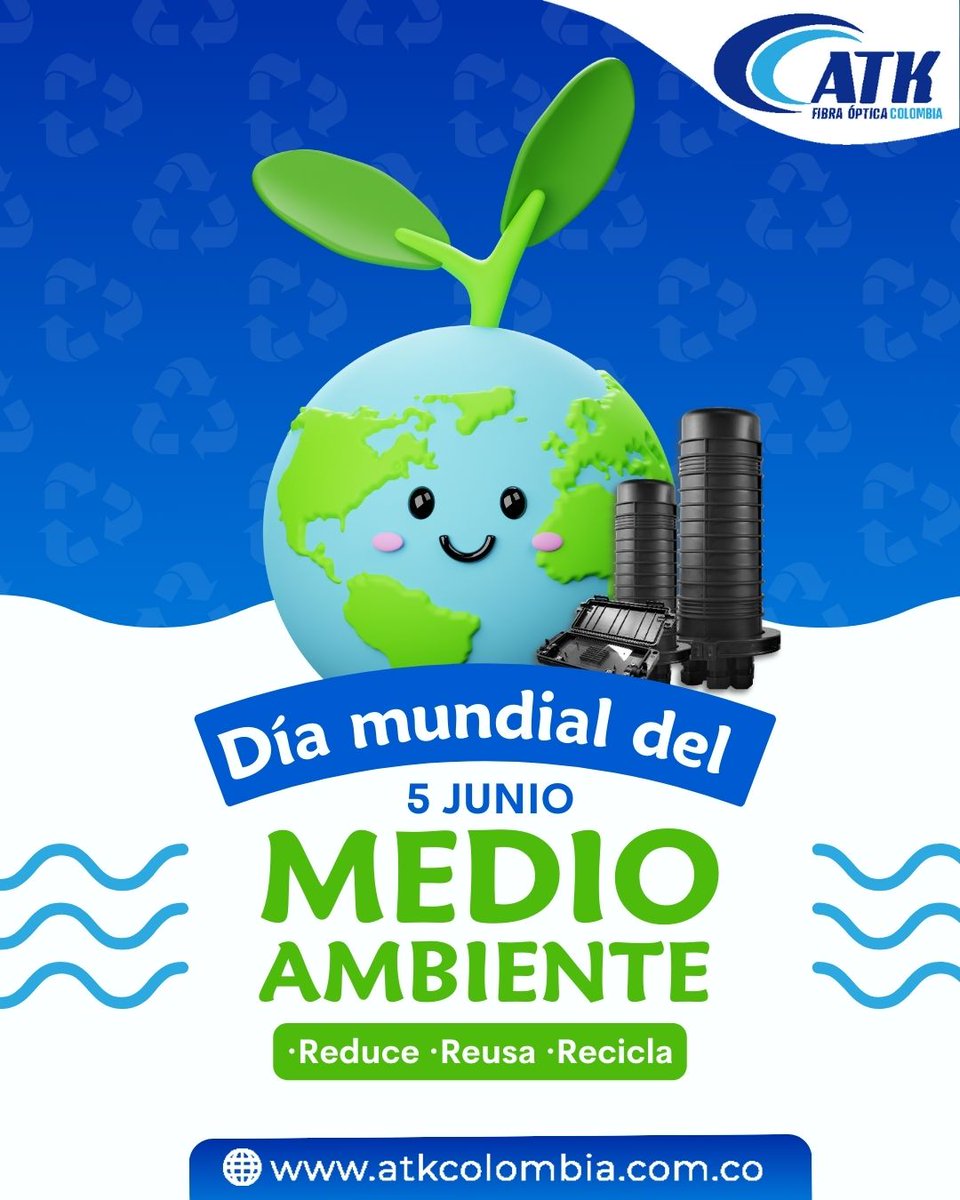 AtkFibraOptica's tweet photo. El Día Mundial del Medio Ambiente nos recuerda que debemos ser guardianes de la Tierra. Aprovechemos esta oportunidad para restaurar y conservar nuestro hogar común.
#ATKColombia #ATK #Fibraoptica #DiaMundialDelMedioAmbiente https://t.co/B1VyyrsYyo