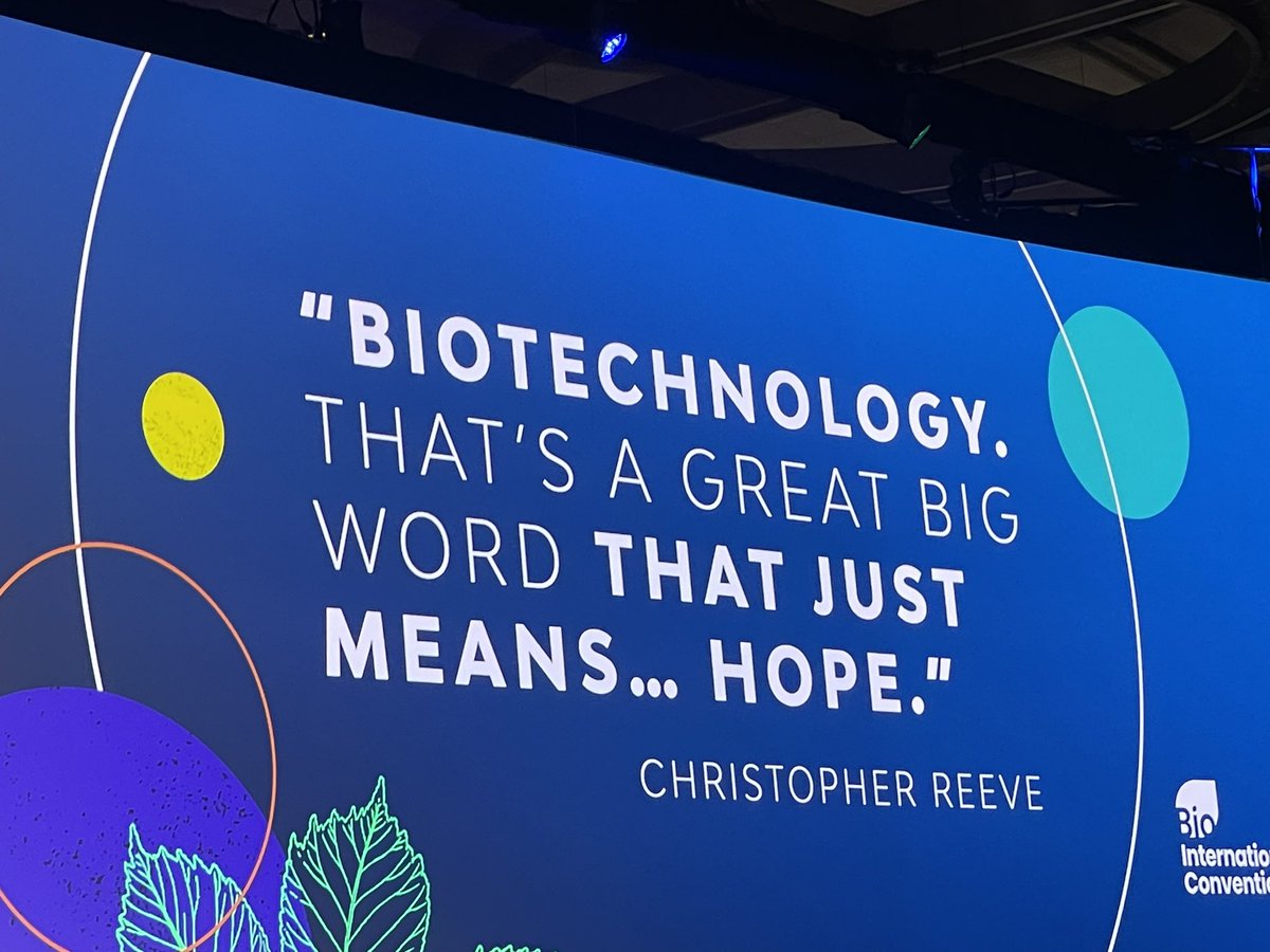 MikeHuckman's tweet photo. “Let’s make miracles happen,” said @IAmBiotech CEO John Crowley in keynote address at org’s convention.”We r finally at the threshold of the age of biotech,”he added,as well as quoting the late Christopher Reeve:”Biotechnology.That’s a great big word that just means hope.”#BIO24 https://t.co/6SVOazfGHa