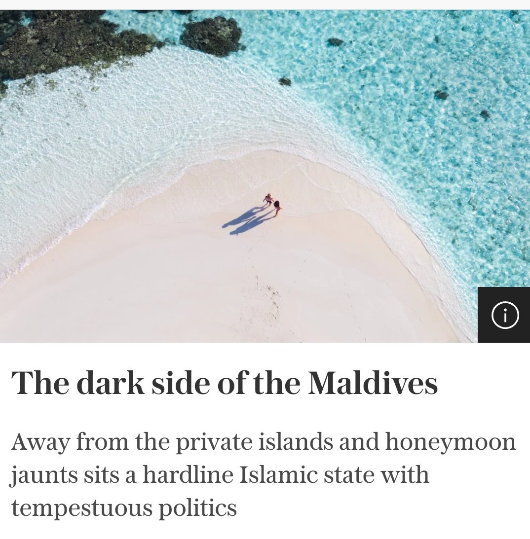 Just days after the ban was announced by the Maldives, we're seeing articles like this from The Telegraph...

Can't say I'm surprised though.