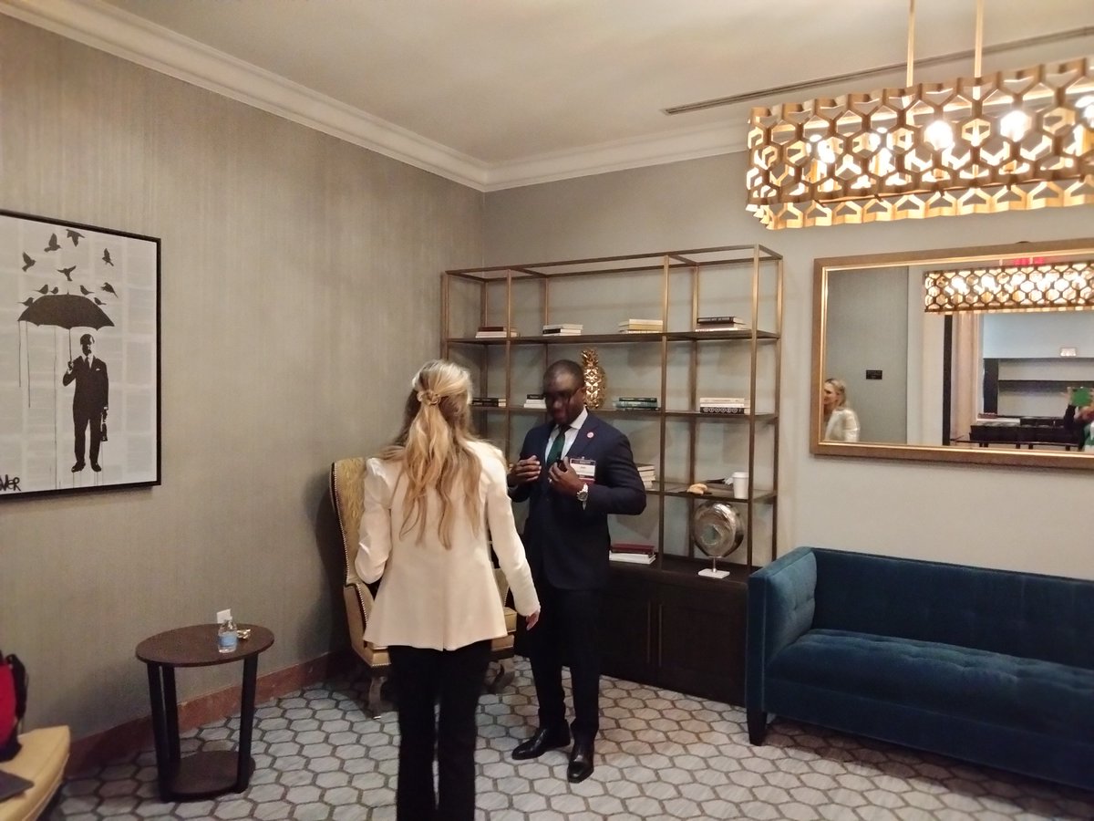 LivingUnited's tweet photo. Behind the scenes with @chcimpact CEO @JeanAccius in the green room doing a social media interview here at @usnews #USNEquity event in DC https://t.co/ID4ew0M4Fb