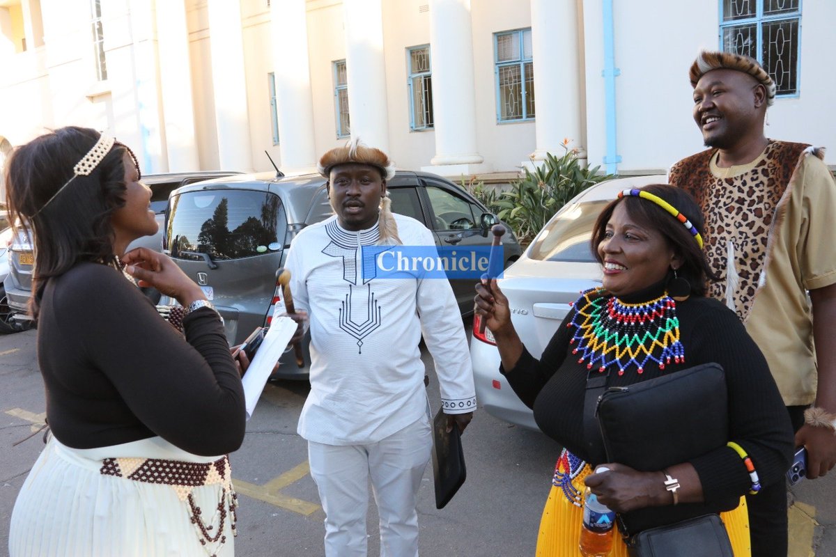 ChronicleZim's tweet photo. City of Bulawayo Councillors, clad in traditional attire as part of Bulawayo Day Celebrations celebrations, arrive at the City Hall for the 3 381 Full Council meeting on Wednesday.
The week long celebrations end on Thursday.

@CityofBulawayo
@DavidColtart https://t.co/XoeyoY0DR3