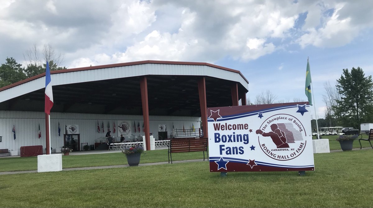BoxingHall's tweet photo. The Hall of Fame Museum Grounds are ready to welcome boxing stars and boxing fans from around the world for the 2024 Hall of Fame Induction Weekend! June 6-9! Celebrate the sport with 4 days of activities in โBoxingโs Hometown.โ Complete details at https://t.co/SvGyIacKpZ https://t.co/wlzruBKymN