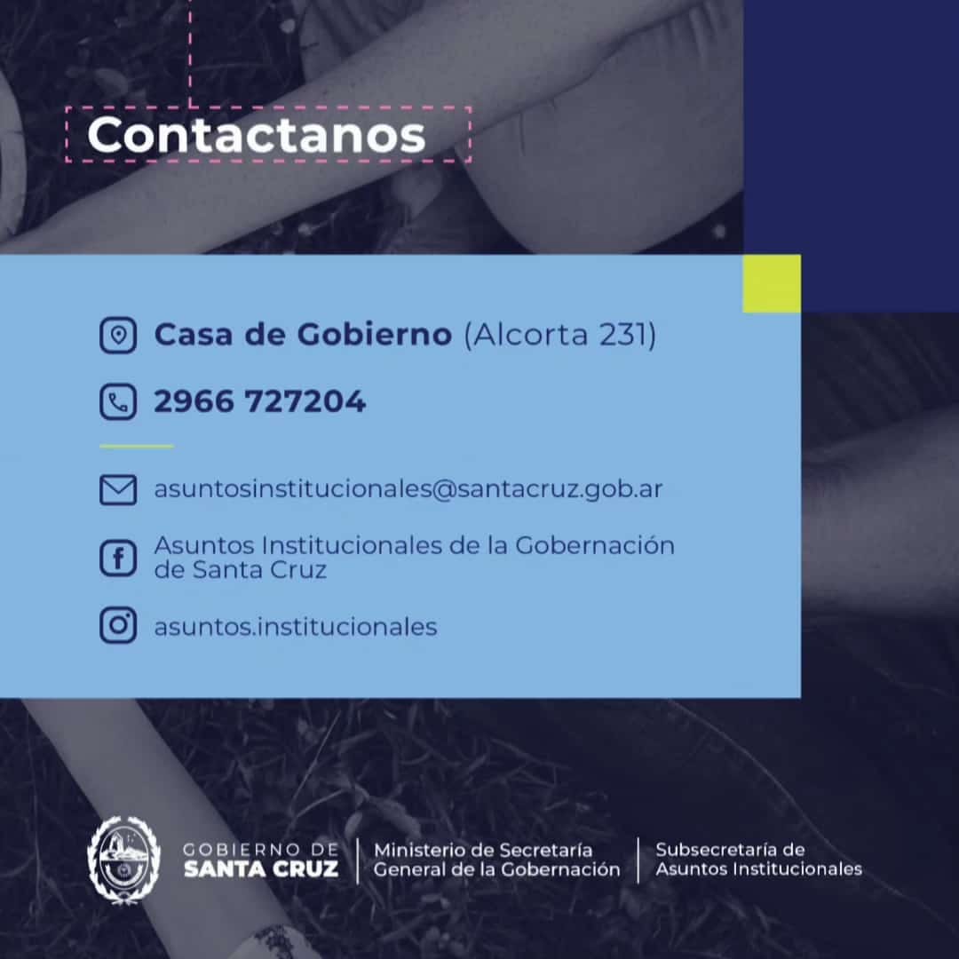 _SantaCruzAr's tweet photo. 👉 Asuntos institucionales lanza la campaña "Hacé tu Club. Nosotros te ayudamos".  Podés comunicarte al 📞2966727204 o escribí al email📧 asuntosinstitucionales@santacruz.gob.ar También podés acercarte a la oficina ubicada en Casa de Gobierno📍 Alcorta Nº 231 https://t.co/m4v8zRBKFz