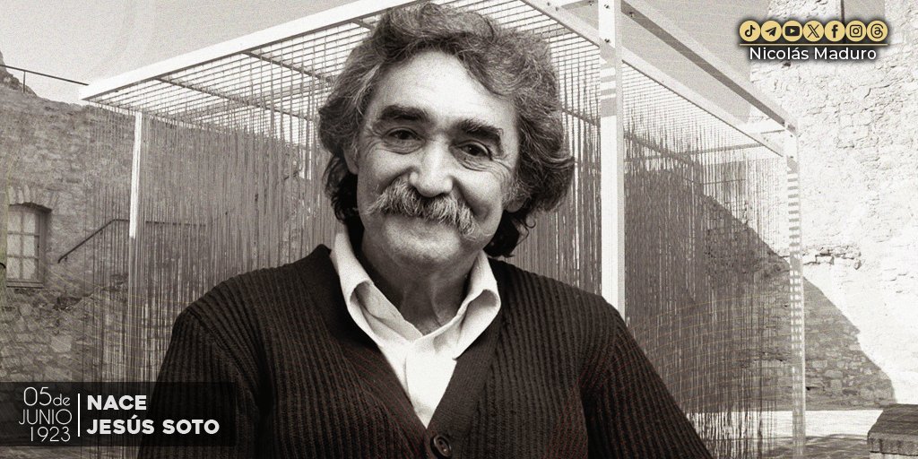 Se conmemoran 101 años del nacimiento de Jesús Soto, icónico artista plástico venezolano, maestro de la luz, el color y la forma, autor de una obra creativa mágica y de alcance universal que fascina a los espectadores alrededor del mundo.