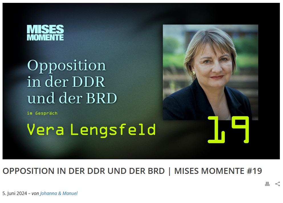 MisesInstitut's tweet photo. Opposition in der DDR und der BRD | MISES Momente #19

Die Gastgeber sprechen mit Vera Lengsfeld über die Parallelen und Unterschiede zwischen den Oppositionsbewegungen in der DDR und der heutigen BRD.

https://t.co/kBgkzFZvmY https://t.co/zCl4ECw3e2