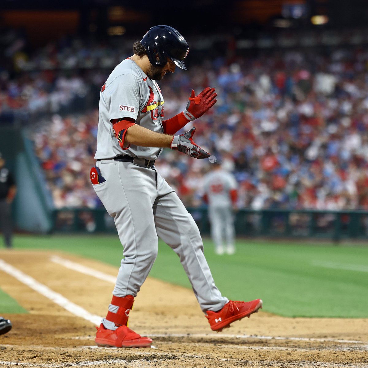 Nolan Gorman and Alec Burleson are the first <a href="/Cardinals/">St. Louis Cardinals</a> teammates EVER to each homer in the same consecutive three-game span! 🔥
