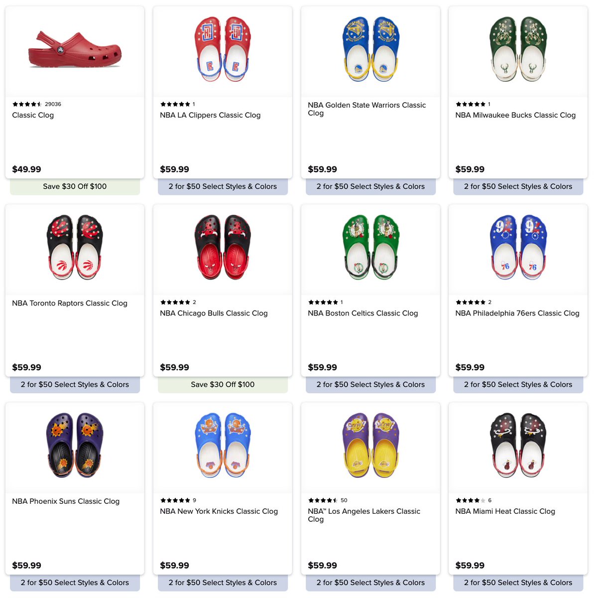 SOLELINKS's tweet photo. Ad: Buy 4 pairs for $70
NBA x Crocs Classic Clog
=> https://t.co/810JKT7WVT

*must be logged in https://t.co/YXLeWvUiK2