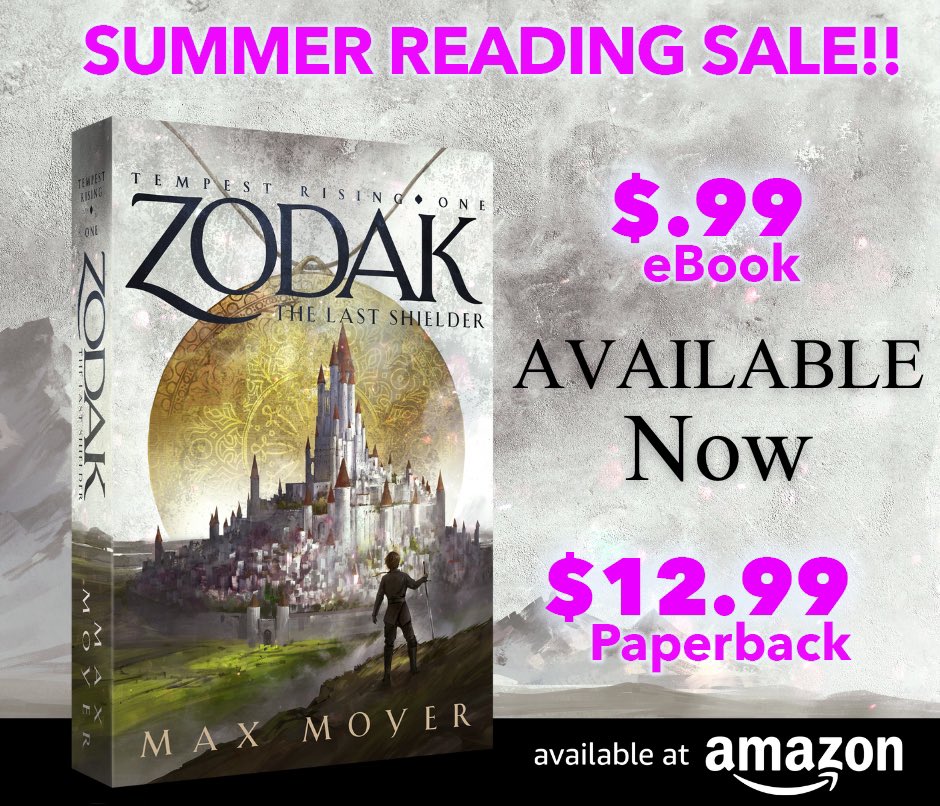 Summer Reading sale!! Zodak for $.99 (ebook) and $12.99 (paperback - maybe still updating). Come check it out!! Also on KU

amazon.com/Zodak-Last-Shi…

#Zodak #TheLastShielder #EpicFantasy #FantasyReads #BookRelease #BookPromotion #FantasyNovel #AdventureAwaits #MustReadFantasy