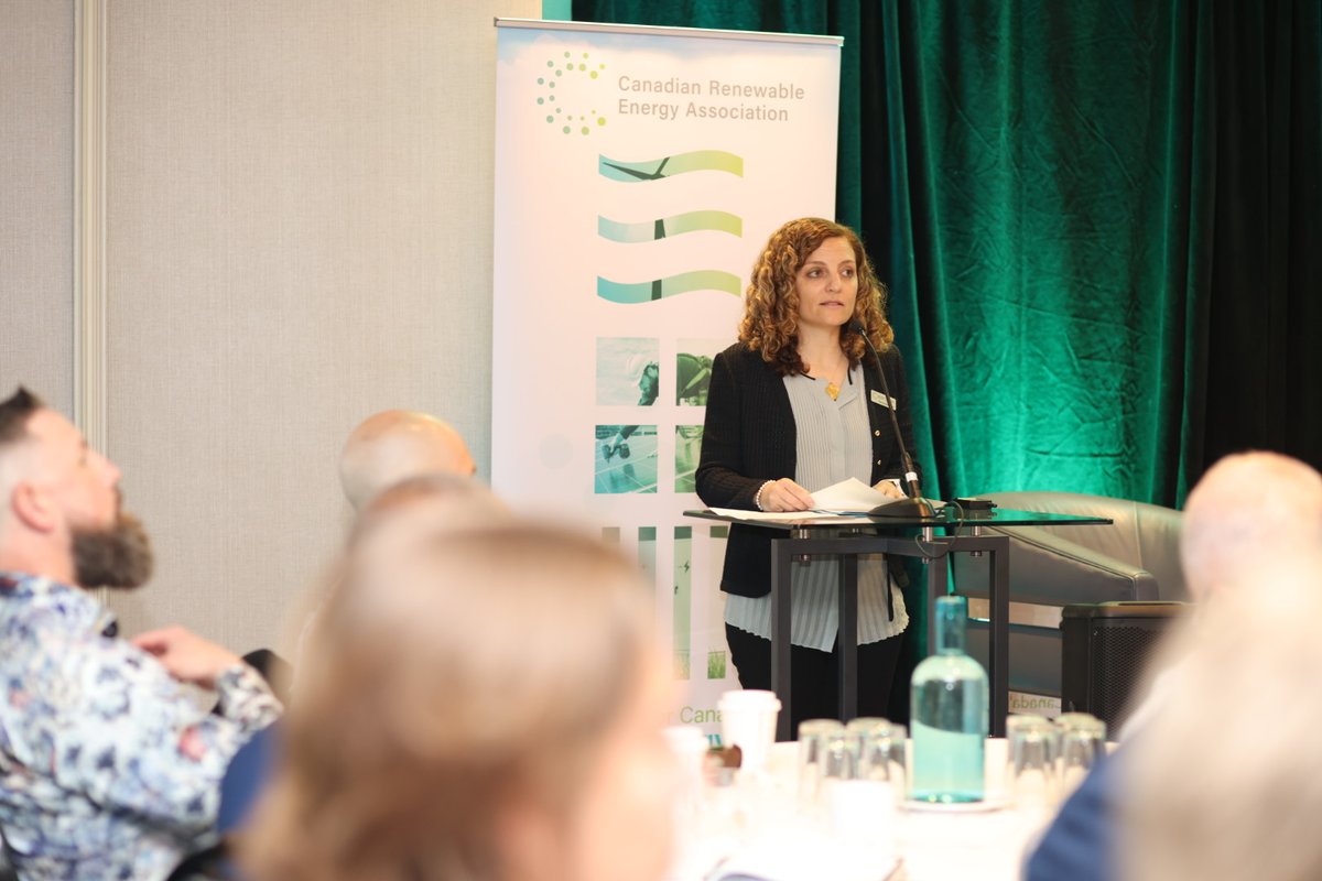 RenewablesAssoc's tweet photo. Welcome to Energy Storage Alberta Summit! Insightful opening remarks this morning by CanREA’s President and CEO, Vittoria Bellissimo, about how energy storage can operate in Alberta’s changing marketplace. A SOLD OUT, full day of great programming ahead with nearly 200 attendees. https://t.co/1X384eRUd0