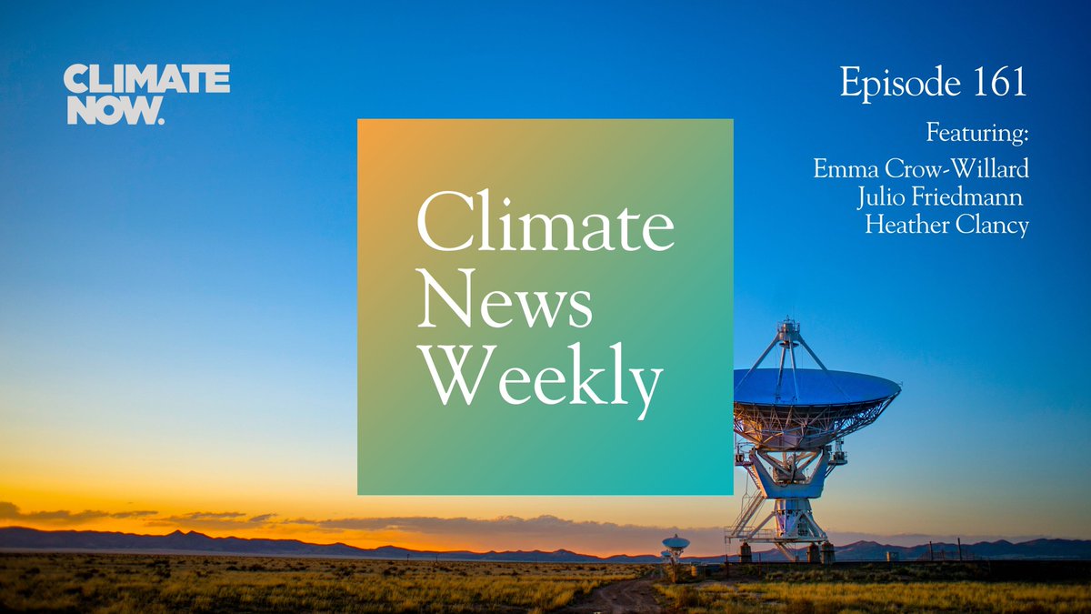 weareclimatenow's tweet photo. 🎧🎙️CLIMATE NEWS WEEKLY! 
https://t.co/Pb9SdjErxK

Tune in to hear about: 
💰  $100 billion in climate financing
🌡️  record temperatures in India
🇰🇪  Kenya's president's US visit
🤖  how AI is increasing Microsoft’s emissions.  
 🏭 and more... https://t.co/tn0Toaq6Ry