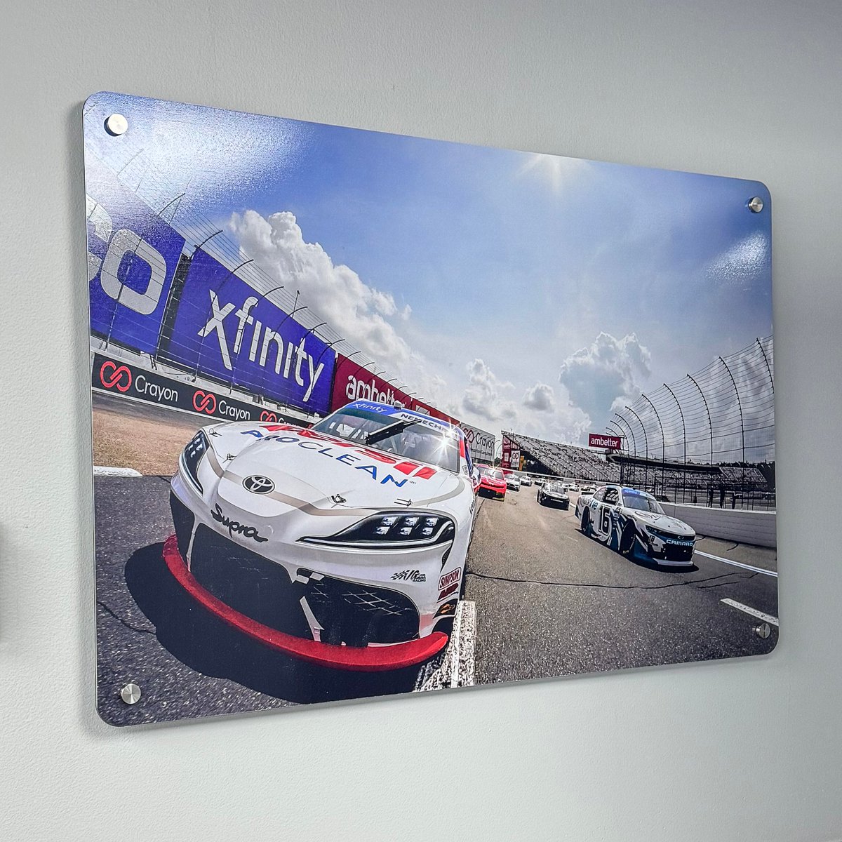 AMIGraphics's tweet image. Get ready to rev up your excitement at New Hampshire Motor Speedway! From sleek directional signs to jaw-dropping wall murals, we've left no detail untouched. Experience the thrill like never before with our silicone edge graphics! #NHMS #SpeedwaySignage #SiliconeEdgeGraphics