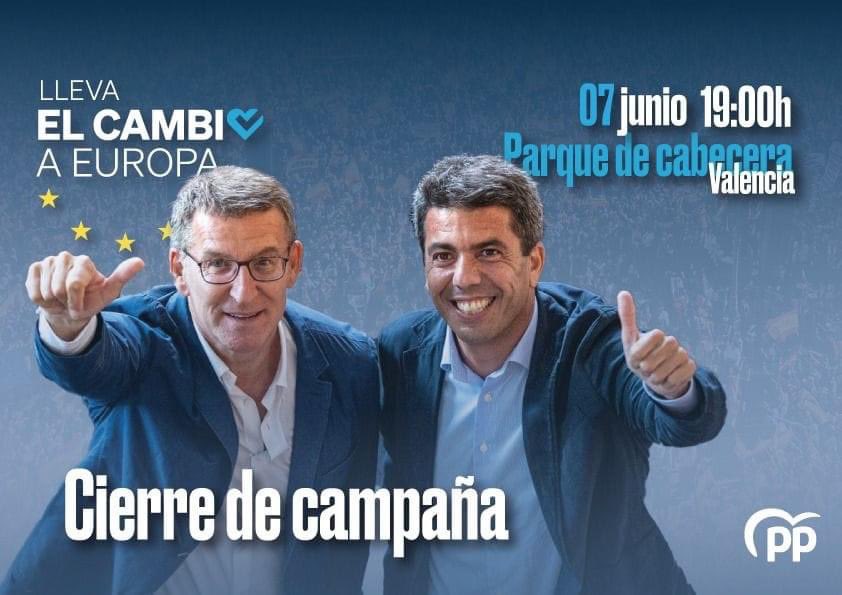 PPLaNucia's tweet photo. 💙Este viernes a las 19h. tendrá lugar en València el Acto de Cierre de Campaña del @partidopopular de las #EleccionesEuropeas.

🚌A las 15:30h saldrán dos autobuses desde la Av. Porvilla de La Nucía para que tod@s aquellos que queráis, podáis asistir al acto.

#TuRespuesta #9J https://t.co/vnyUlmOeMD