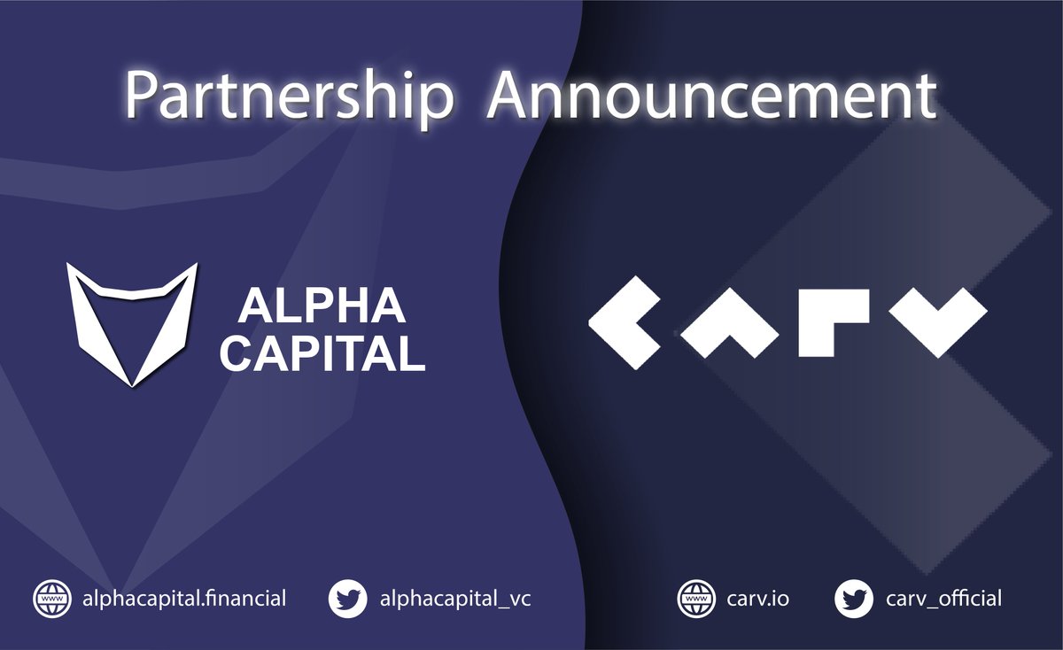alphacapital_vc's tweet photo. 🚀 Exciting Partnership Announcement 🚀

We are thrilled to announce a dynamic partnership between @alphacapital_vc and @carv_official, paving the way for groundbreaking advancements in gaming and AI technology! 🎮💡

As leaders in their respective fields, Alpha Capital brings unparalleled expertise in investment funding, consulting, and research, while Carv is revolutionizing the gaming and AI landscape with its vision of building the largest modular data layer. 🌐

This collaboration promises to ignite innovation by merging Alpha Capital's strategic investments and consulting prowess with Carv's cutting-edge technology. Together, we aim to empower startups, drive research, and accelerate the development of gaming and AI projects that will shape the future. 💥

Stay tuned for more updates as we embark on this thrilling journey to #FundTheFuture! 🚀🔥 #Partnership #Gaming #AI