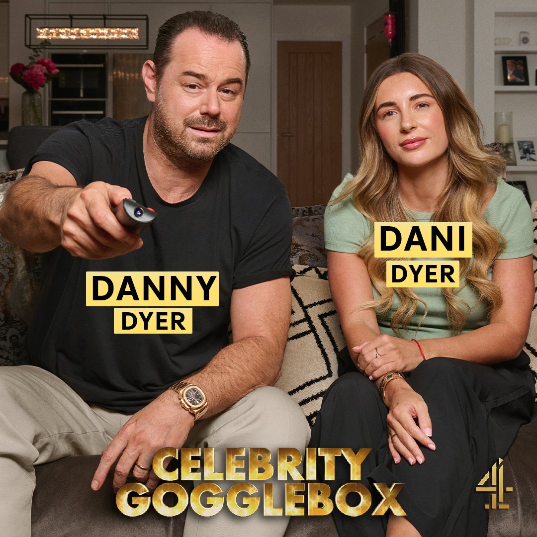 C4Gogglebox's tweet image. Also joining us on #CelebrityGogglebox this week...

⭐️ @MrDDyer &amp;amp; @Dani_MasDyer
⭐️ @grimmers &amp;amp; Liv Grimshaw
⭐️ @StephenMangan &amp;amp; @Neeneelou

Friday, 10.10pm, @channel4 🤩