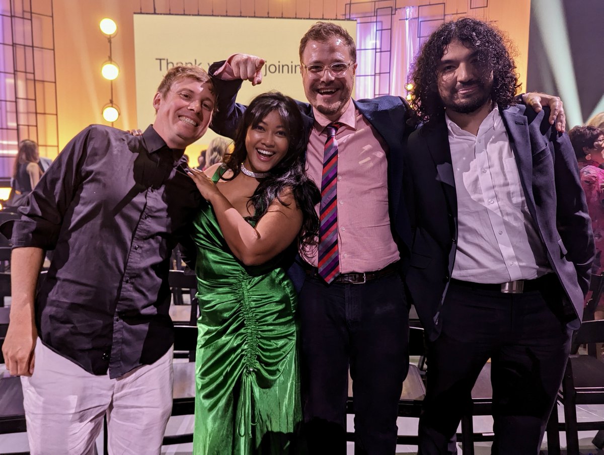 transformsai's tweet photo. Our team had the honour of attending the #CanadianScreenAwards, where our game, #LittleLearningMachines, was nominated for #BestVideoGame. It was an inspiring evening showcasing many amazing projects and excitement for the future of #Canadian #Creativity ✨ https://t.co/5k7UlIBgg3