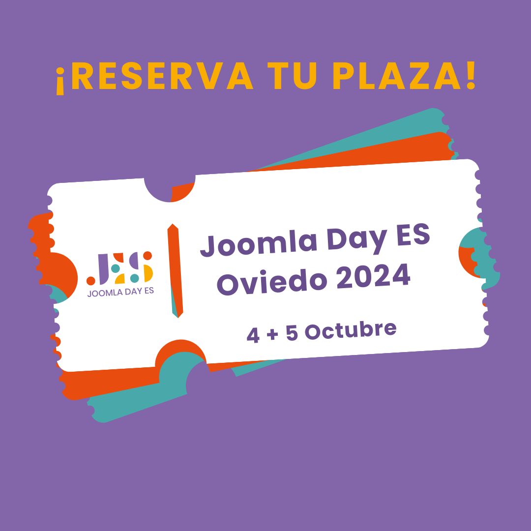 📣 Las entradas para el JoomlaDay ES 2024 ya estan disponibles! 

Reserva tu entrada ahora y aprovéchate del descuento para los más madrugadores  👇
jday.joomlaes.org/entradas-jooml….

¡Nos vemos en Oviedo! 

#joomladayes2024  #joomladay #joomla5 #webdevelopment