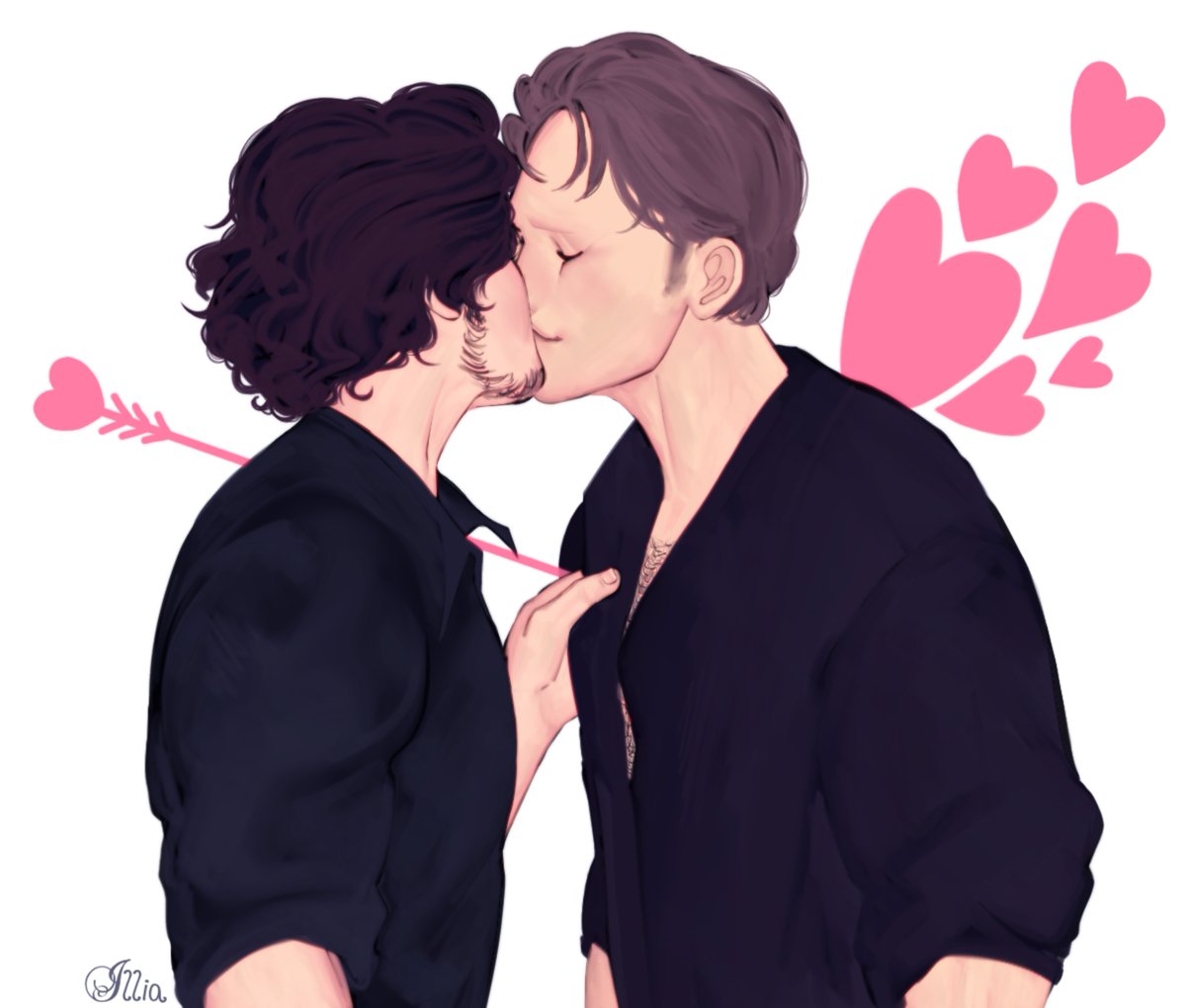 illiashe's tweet photo. — Doodle coloridinho dos hannigram post-fall sendo fofos 

#Hannibal https://t.co/qKJ3TBnh8G