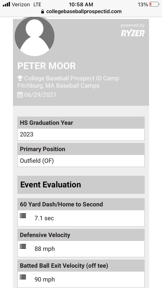 PeterMoor11's tweet photo. Officially Entered the Transfer Portal. 3 Years of Eligibility Remaining. 6’2, 220lb OF looking for any and all opportunities.

Metrics (from Summer 2022):

Exit Velo: 93

60yd: 7.00

OF Velo: 89

Please dm for more video, stats from summer season last year, and Summer Schedule https://t.co/JOhEmjn2aG