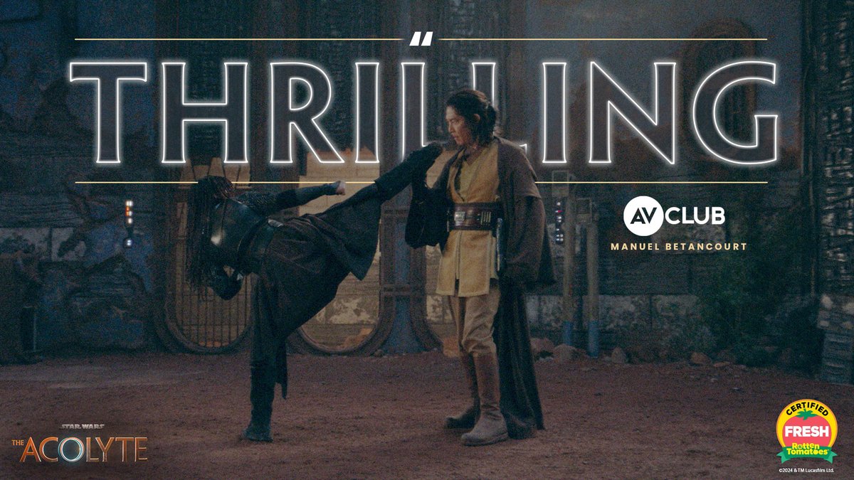 #TheAcolyte is "thrilling".

Experience the two-episode premiere, now streaming, only on <a href="/DisneyPlus/">Disney+</a>.