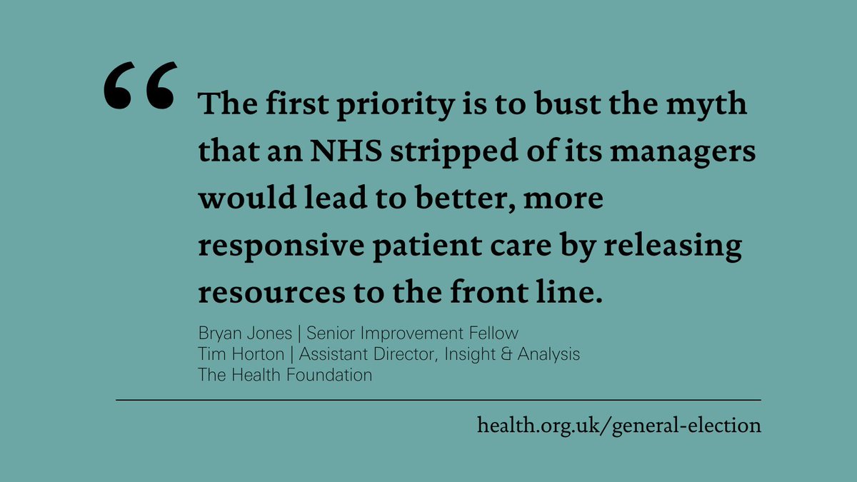 HealthFdn's tweet photo. Following @Conservatives's proposal to slash NHS manager numbers to pre-COVID levels, @BryanJns and @timjhorton argue the need to avoid divisive narratives and for efforts by government and employers to challenge negative views of managers. 

Read more 👇
https://t.co/CgrSSZzMel https://t.co/Ss0eyLO0Av