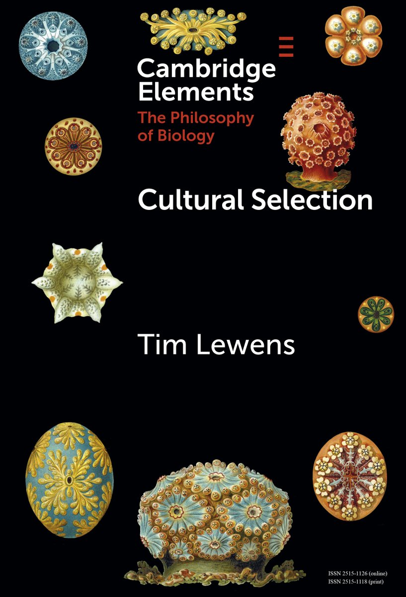CambUP_PHILNYUK's tweet photo. New Cambridge Element Cultural Selection by Tim Lewens is now free to read for 2 weeks! 
https://t.co/ArWRPyu4hV
#cambridgeelements #philosophy https://t.co/0g9DH4vufW