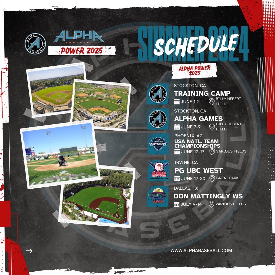 Here is my schedule for this upcoming summer with <a href="/Alpha_BSB/">Alpha Baseball</a> 

<a href="/j_nashed/">Josh Nashed</a>
