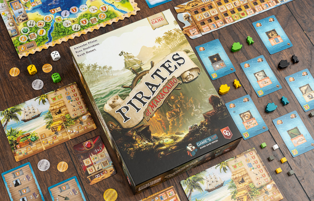 Set sail for adventure with Pirates of Maracaibo! Search for Caribbean treasures, hire crew, and commandeer ships. Outpace your rivals with three trips around the Caribbean to become the greatest buccaneer of all time. Preorder here today! capstone-games.com