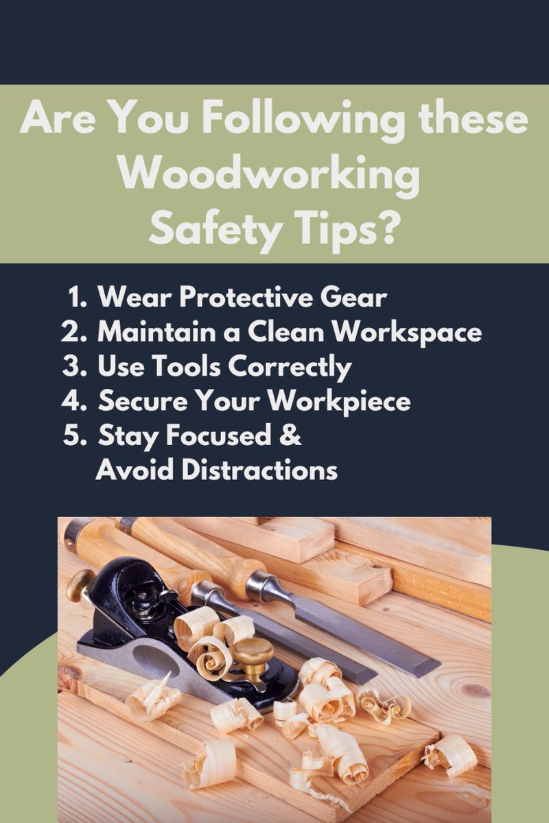 woodworkclub's tweet image. Are you prioritizing safety in your woodworking projects? Learn 5 essential tips to keep you safe and efficient. 🛠️✨

#WoodworkingSafety #DIYProjects #CraftSmart