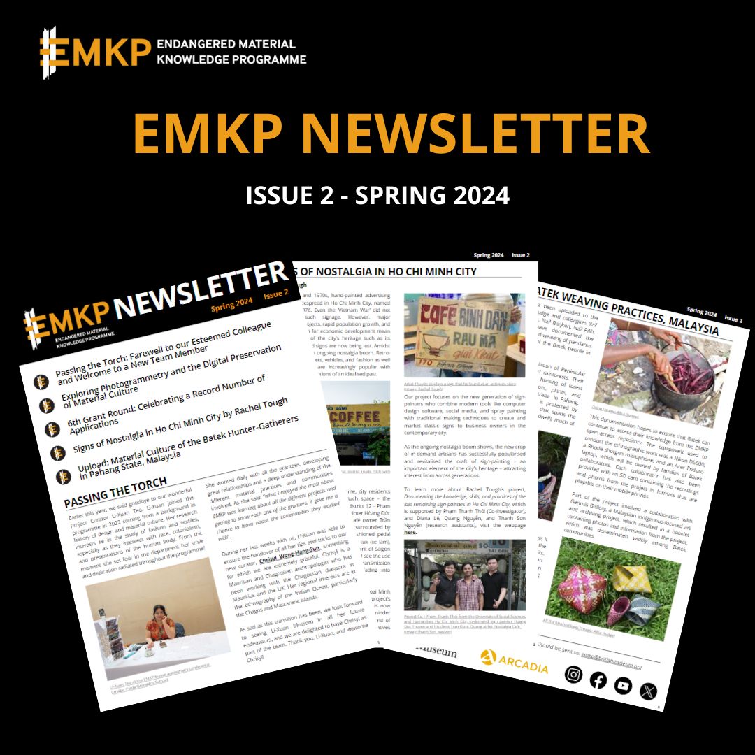The next issue of the EMKP #newsletter is here! 
Packed inside are updates about changes to the team, features on the work of our grantees, and new releases to EMKP digital repository!

Click here to read: ow.ly/1fUe50S9AFu
And don't forget to #subscribe!