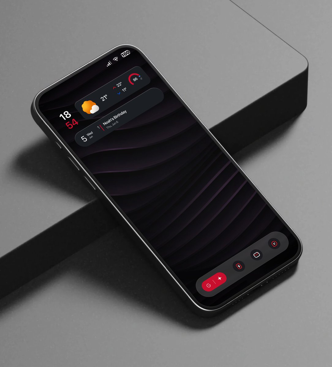 じゅん Current #klwp setup on a new #wallpaper (still unreleased)