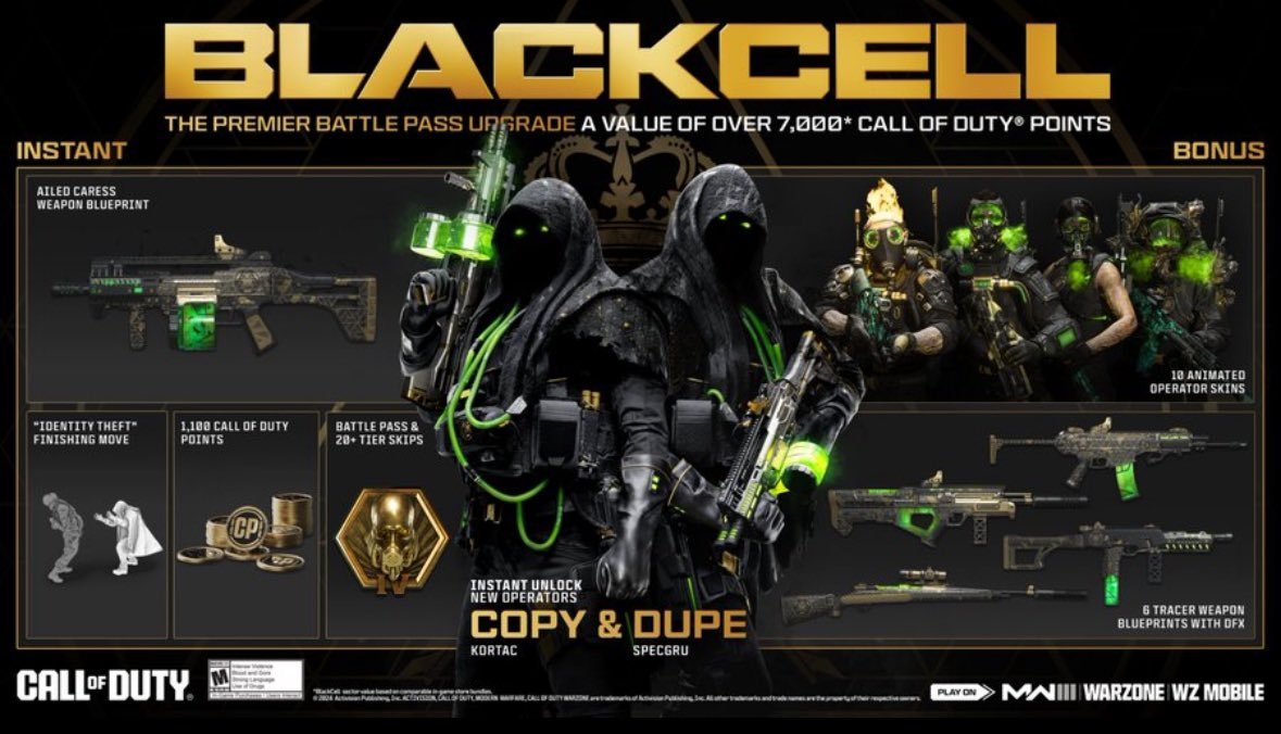 Bravo6Intel's tweet photo. 🚨 SEASON 4 BLACKCELL GIVEAWAY 🚨

We're giving away a Blackcell Battle Pass to ONE lucky winner! 

To Enter: 

1⃣ Like &amp; Retweet
2⃣ Follow @EACFBIntel 
3⃣ TAG @ 1 Friend

📆 Winner Announced Sunday https://t.co/slJH5Zlc1c