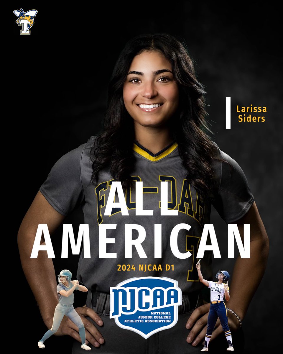 TechSoftball's tweet photo. Congratulations to our freshman ALL AMERICAN, Larissa Siders 🐝🥎🤩 https://t.co/H97g9h6cD3