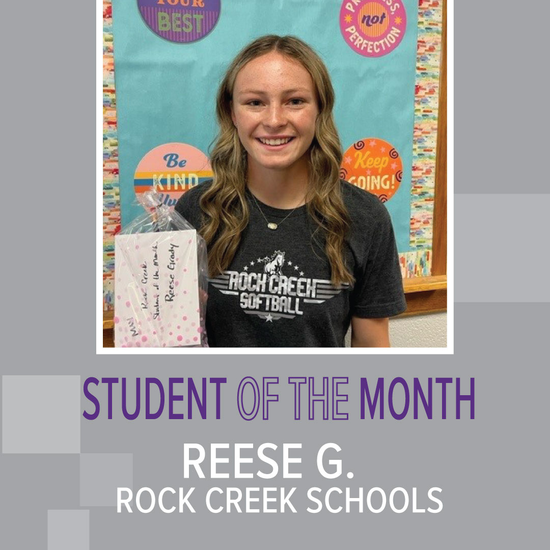 KSUCREDITUNION's tweet photo. Congrats to Reese G!  She earned student of the Month at Rock Creek Schools in May. This recognition is a testament to your hard work and dedication. Great Job! https://t.co/X4Yzrfg2iZ