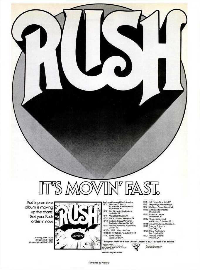 Rush debut ad
June 1974