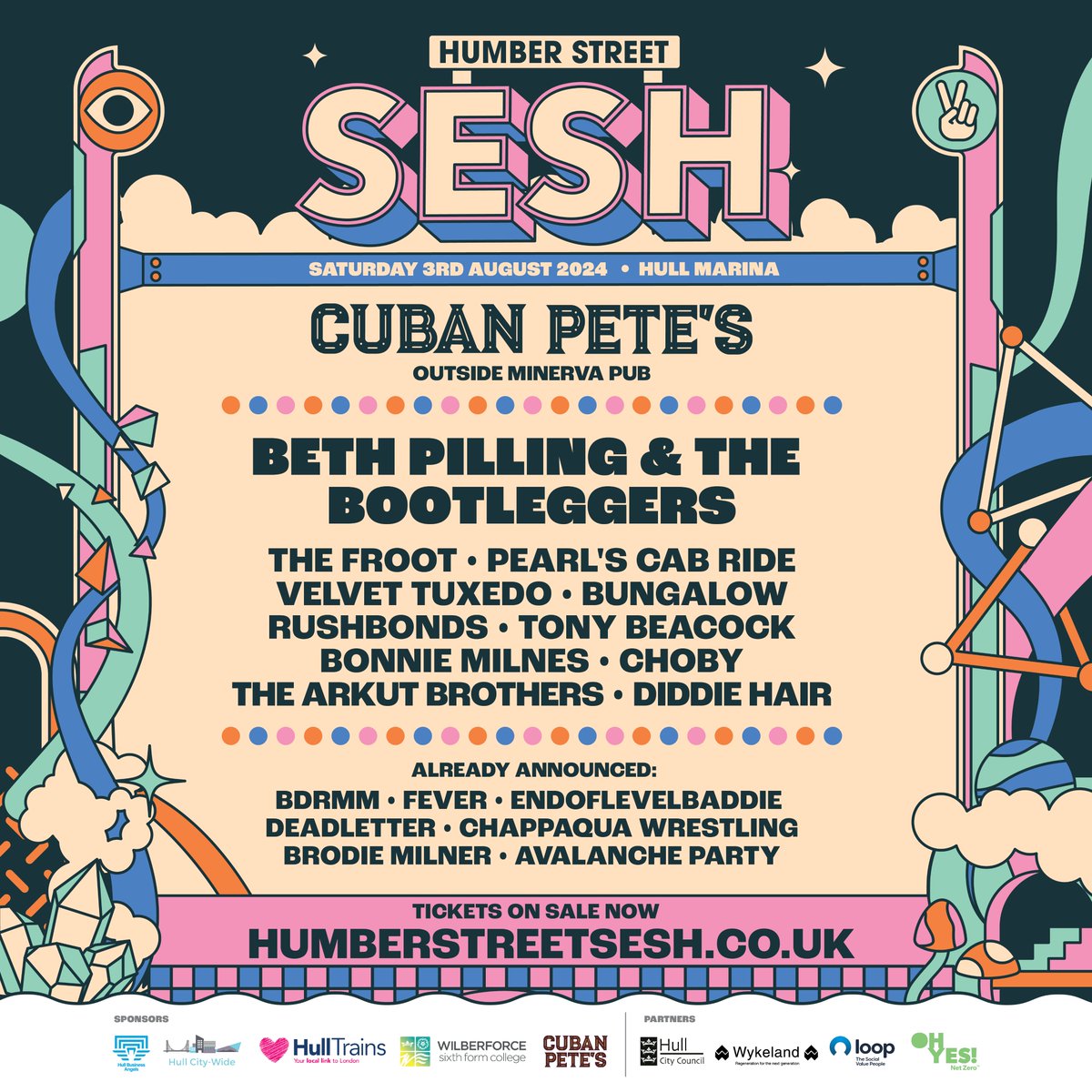 Humber Street Sesh (@humberstsesh) on Twitter photo 👀 THE CUBAN PETE'S STAGE LINEUP IS HERE!
The sublime <a href="/beth_pillingx/">Beth Pilling</a> is our headliner, alongside another exceptional roster:
<a href="/thefroot_uk/">The Froot</a>, <a href="/pearlscabride/">Pearl’s Cab Ride</a>, Velvet Tuxedo, Bungalow, @rushbondsmusic, Tony Beacock, <a href="/bonniemilnes/">bonnie</a>, <a href="/choby_music/">choby</a>, <a href="/arkutbrothers/">The Arkut Brothers</a>, and <a href="/HairDiddie/">Diddie Hair</a> 👀 THE CUBAN PETE'S STAGE LINEUP IS HERE!
The sublime <a href="/beth_pillingx/">Beth Pilling</a> is our headliner, alongside another exceptional roster:
<a href="/thefroot_uk/">The Froot</a>, <a href="/pearlscabride/">Pearl’s Cab Ride</a>, Velvet Tuxedo, Bungalow, @rushbondsmusic, Tony Beacock, <a href="/bonniemilnes/">bonnie</a>, <a href="/choby_music/">choby</a>, <a href="/arkutbrothers/">The Arkut Brothers</a>, and <a href="/HairDiddie/">Diddie Hair</a>