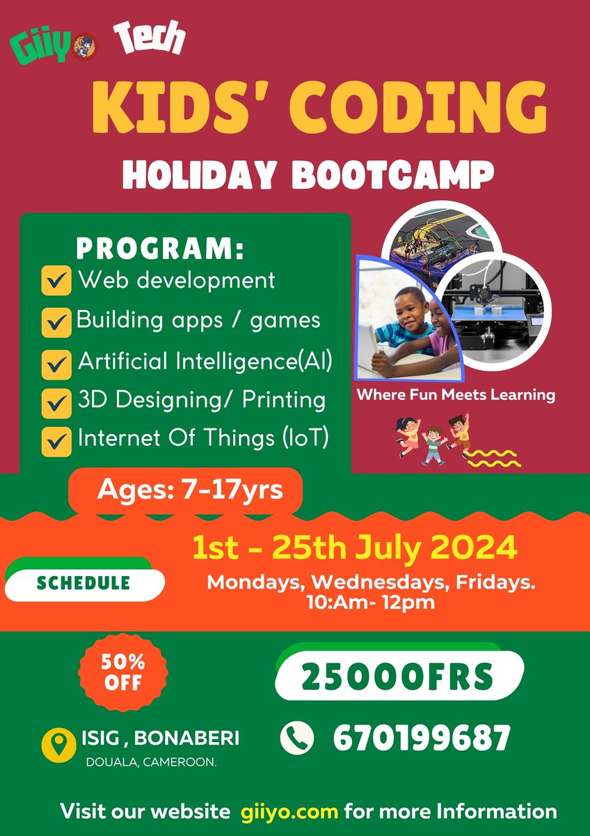 giiyotech's tweet photo. Woohoo! 🚀 
Giiyo Tech is thrilled to announce that IoT (Internet of Things) is joining our lineup of awesome tech programs this summer break!🤖
Spots are limited.
Send us a message or call to secure one for your child on. 
6 70 19 96 87.
 #SummerLearning 
#kidswhocode
#tech https://t.co/cJPt0O1ukM