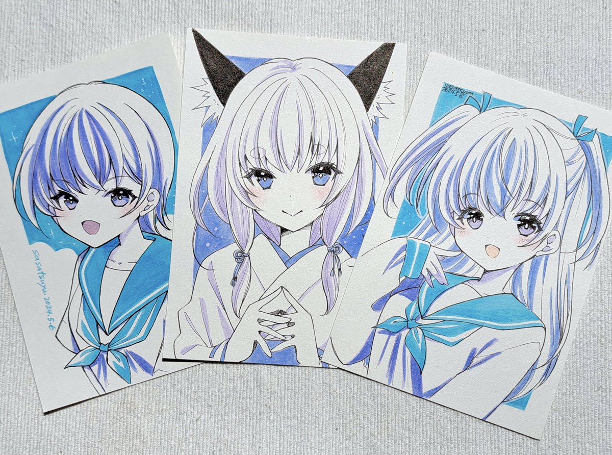 「鎌倉MONAさんでの展示、通販始まってました今アナログ新作がなかなか描けずBOO」|ささつゆ🦊5/5【COMITIA144】H28b📚5/6【A40】参加のイラスト