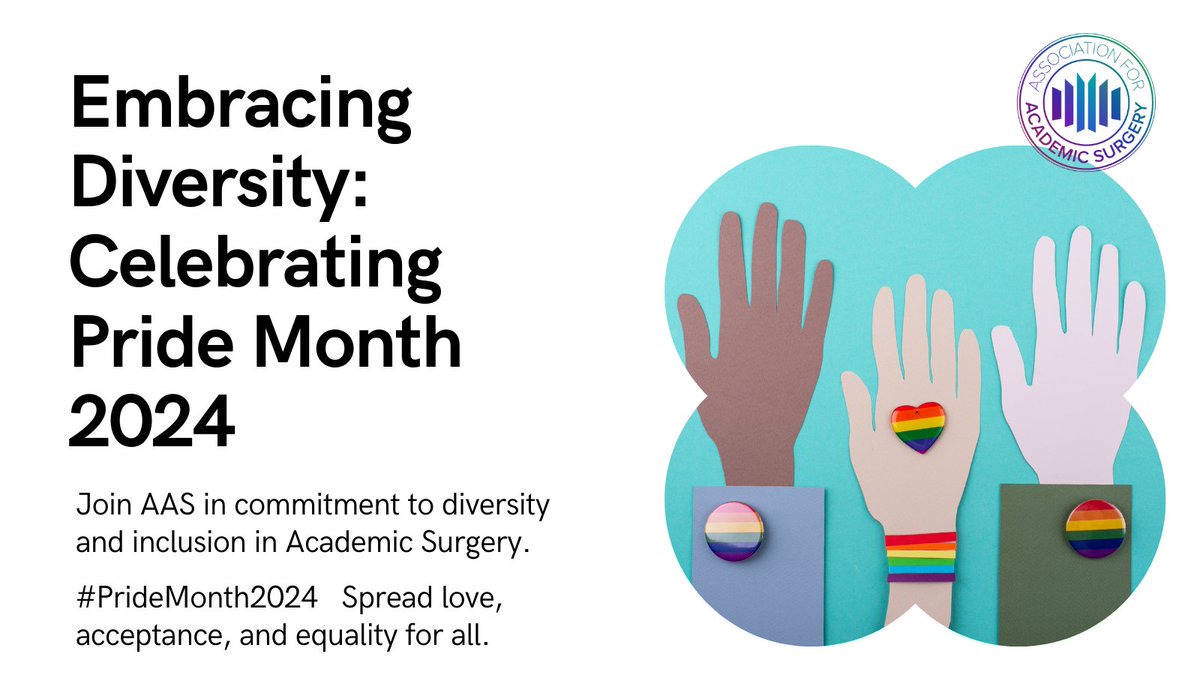 AcademicSurgery's tweet photo. Happy Pride Month 
#AAS4All
#PrideMonth2024 https://t.co/wTgSgtu37r