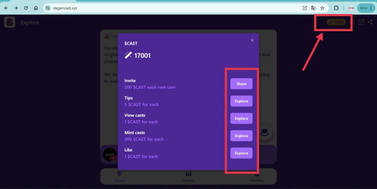 AirdropsKing01's tweet photo. 🎖 Degencast Airdrop 
🎁REWARD: get collect Free $CAST Tokens For All Users Go Fast 

📝Airdrop Link: https://t.co/OHLG3cQchv

☑️connect warpcast 
☑️ connect metamask 
☑️ complete simple Tasks
☑️Done
✅Follow @AirdropsKing01 and join on tg for more 👇 
https://t.co/TAAwoDnOHH https://t.co/FCpyqi6Sqv