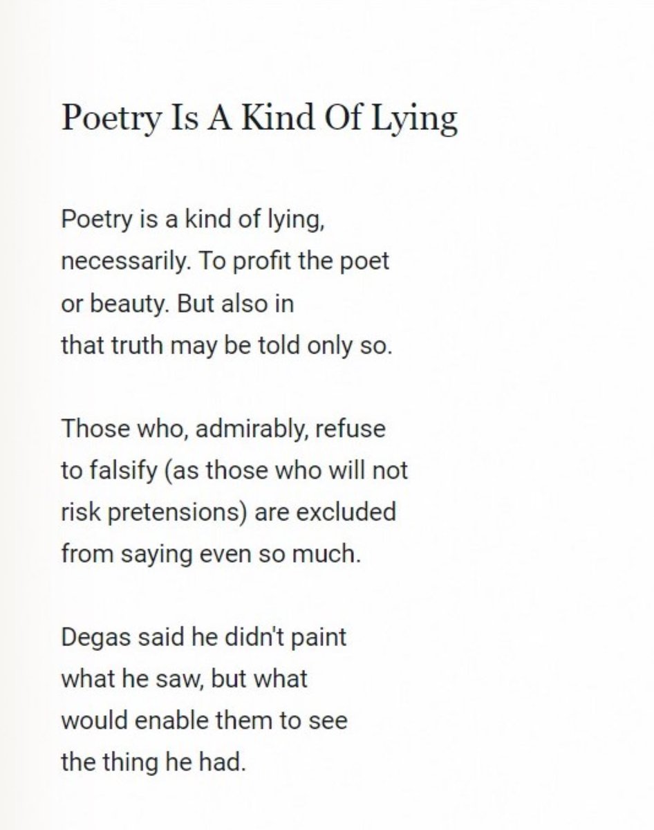 DevakiSeena's tweet photo. 'Poetry Is A Kind Of Lying' #JackGilbert https://t.co/mrsTHtwB2Q