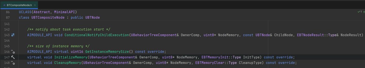 Somebody at Epic forgot to add the AIMODULE_API export macro in BTCompositeNode.h, breaking every custom BTCompositeNode from previous 5.3 plugins that relied on those functions.

A fix for this exists in UE5-main (5.5), but it wasn't added in the 5.4.2 hotfix.

Fun...
#ue5