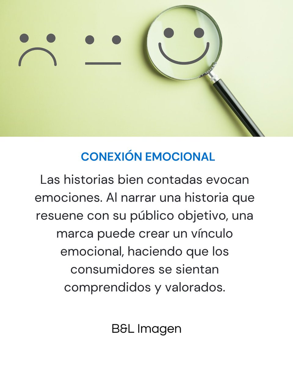 BL_imagen's tweet photo. El storytelling permite a las marcas transmitir su esencia, valores y misión de una manera que las estadísticas y los datos duros no pueden lograr por sí solos. 

En el desarrollo de tu marca o negocio, ¿ya estás contando las mejores historias? https://t.co/UhOY3ZVoF5