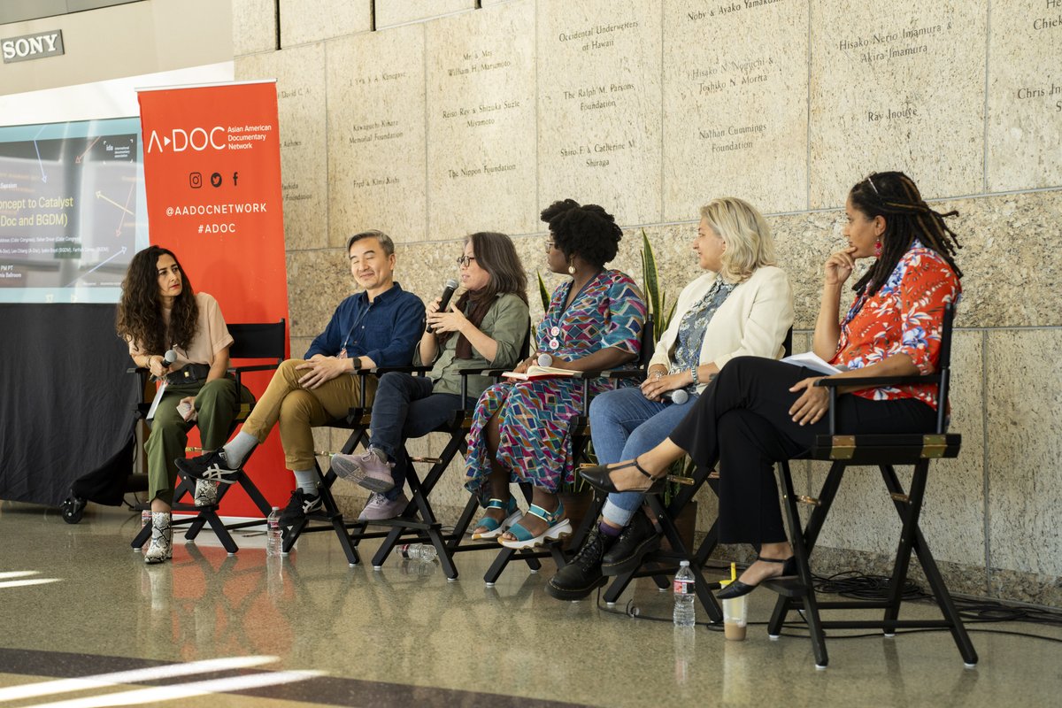 AADocNetwork's tweet image. Alongside @bgdocmafia founding leaders and moderated by Color Congress Co-Executive Directors, #ADoc Co-Directors @anothergracelee and @SLeoChiang shared our successes, challenges, and unrealized aspirations since our inception 8 years ago @IDAorg #docsgetreal 🌟💖