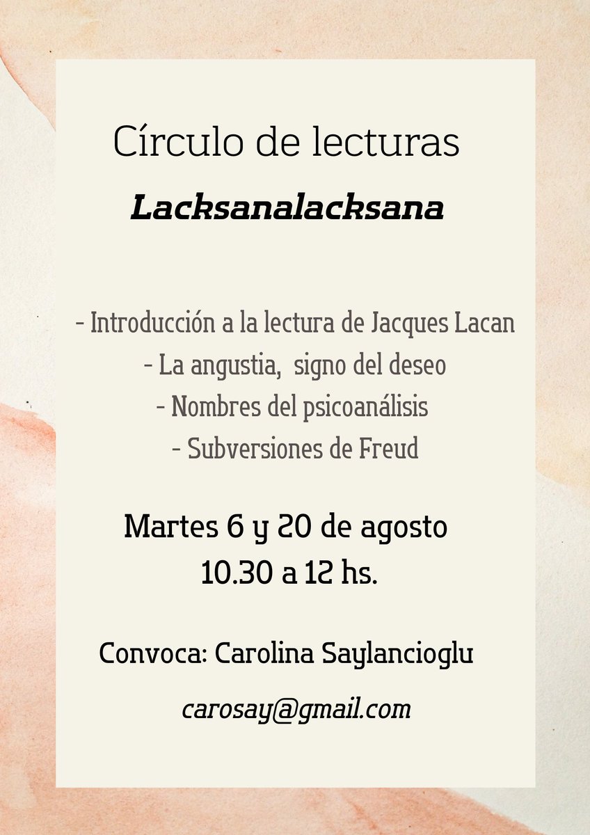 Oportunidad para leer a Lacan