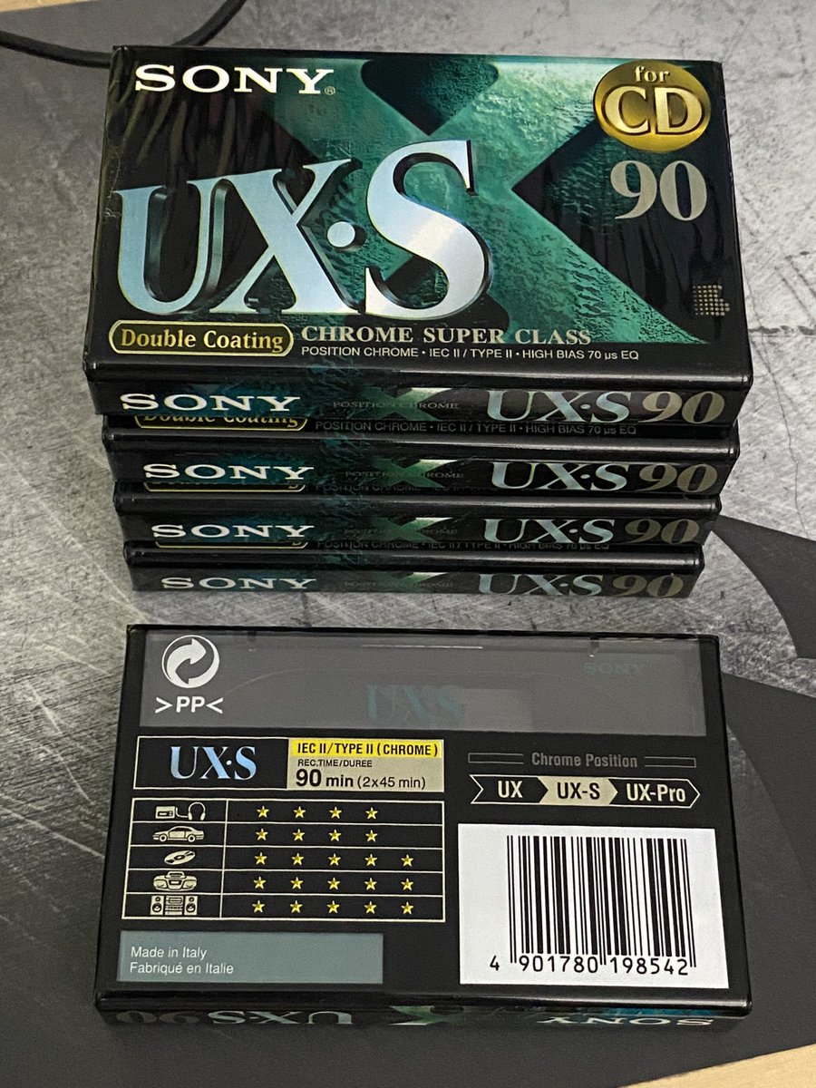 Nothing beats good old analogue tape saturation. my fave SONY tape bitd, the UX-S. I also had Esprit, but somehow felt they were not worth it. And here's a bunch NOS from eBay, still sealed. 😍