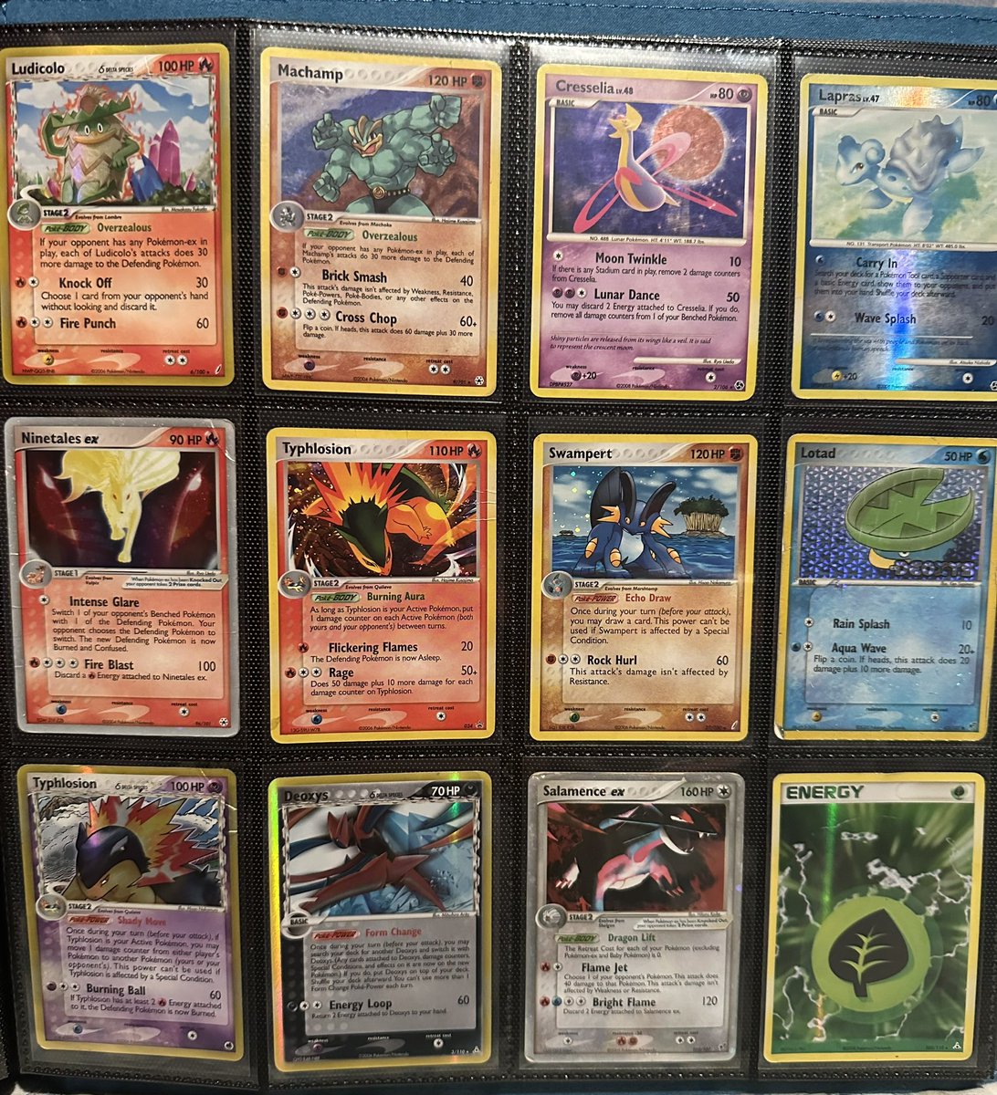 CESARSLOVER's tweet photo. What are y’all’s most valuable cards in yall collection? Doesn’t matter if it’s expensive wise or holds value to you? Mine are these from when I collected as a kid!! Especially the Ninetails ex! #Pokémon #pokemoncommunity #pokemoncollection #pokemontcg https://t.co/LFpP41lOaO
