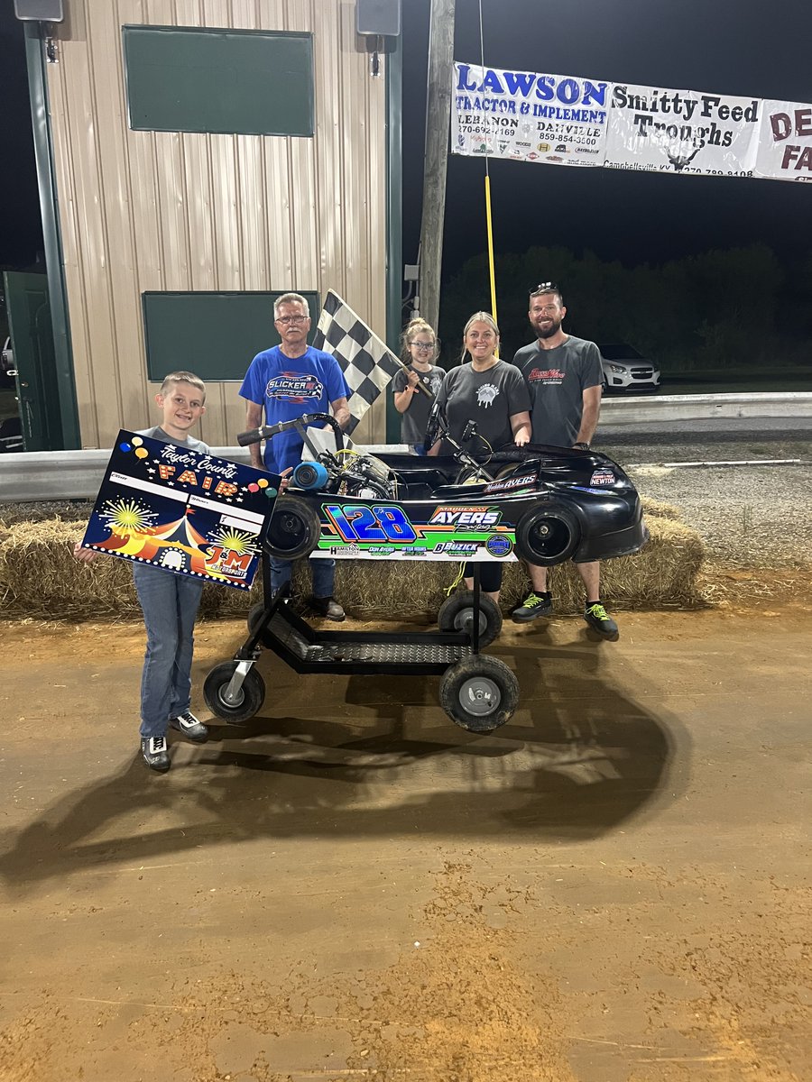 caseyayers28's tweet photo. Our boy wins at the Taylor County Fair Kart Race https://t.co/V1jN7NHmWW