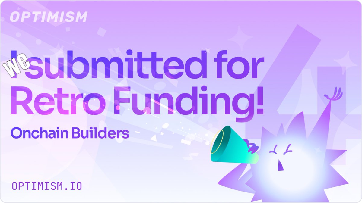 [✔︎] Apply to Retro Funding 4: Onchain Builders

🔴✨