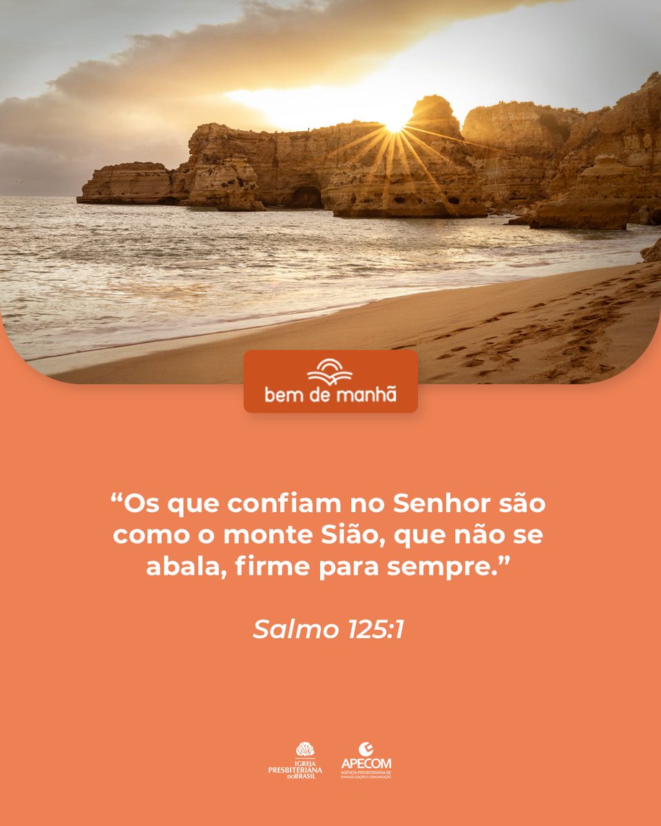 ipboficial's tweet image. Bem de Manhã: Comece o dia meditando na sabedoria de Deus.

“Os que confiam no Senhor são como o monte Sião, que não se abala, firme para sempre.”

Salmo 125:1