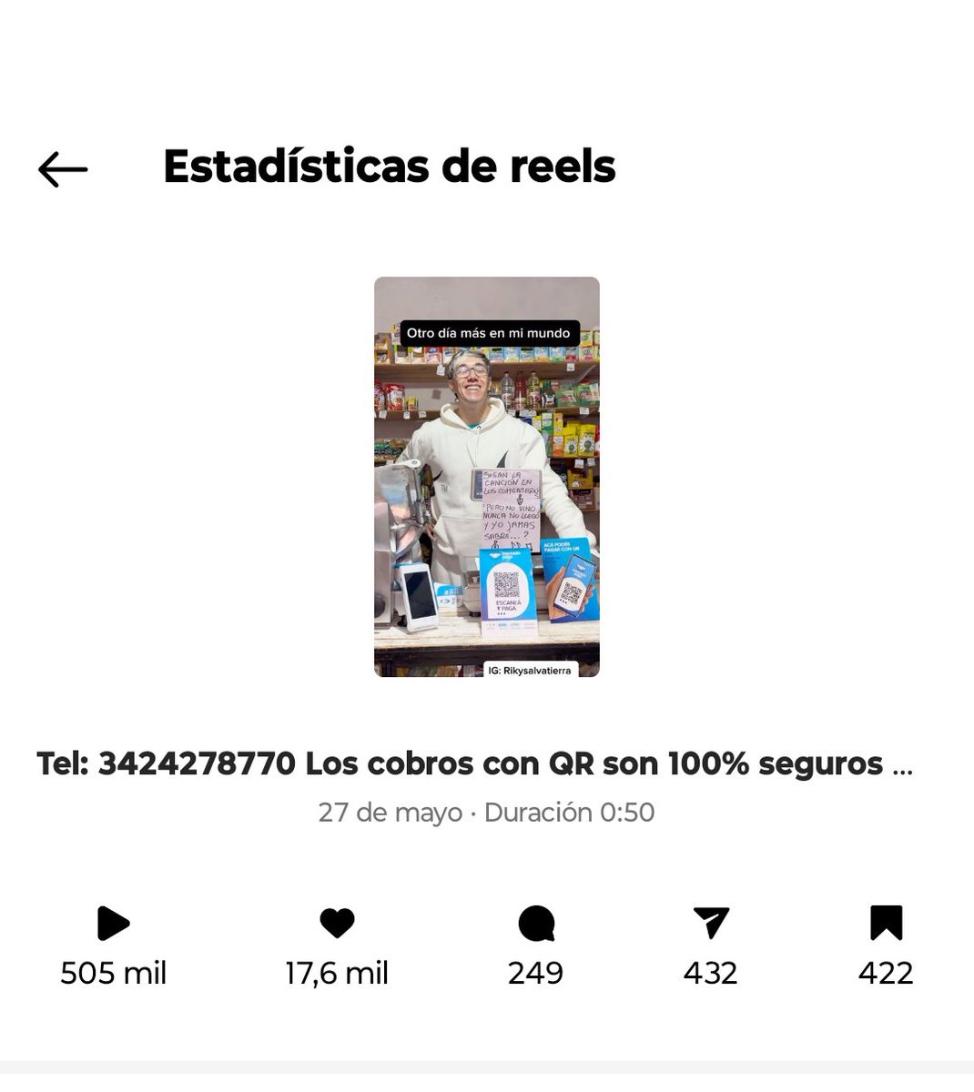 helpromtorres's tweet photo. Desde Mundo Azul ideamos está movida de MKT para tratar de fomentar el pago por QR ya que es el método mas seguro y rápido. Hermosos números conseguimos de forma orgánica.
@mercadopago @marcos_galperin 
Dejo el enlace https://t.co/DORe0F40iI https://t.co/jyYTTQKtXn